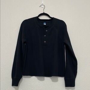 ‼️MOVING SALE‼️ Old Navy Black Henley Top